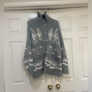 Zara Gray Patterned Cardigan